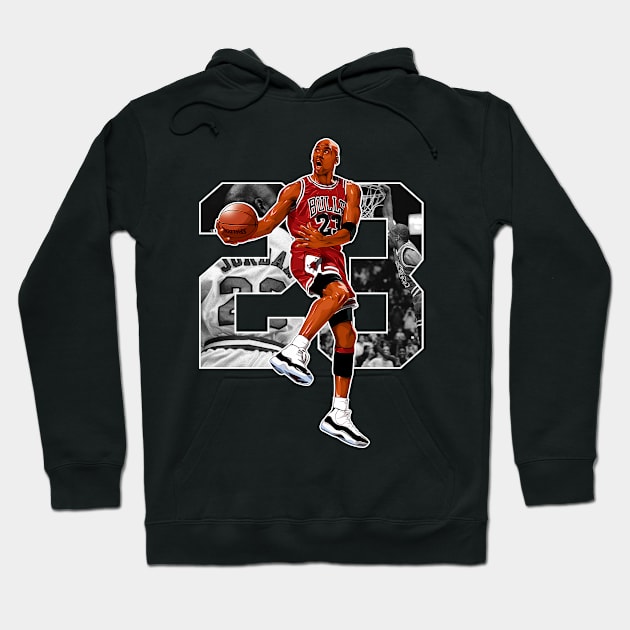 Michael Jordan Basketball Legend Hoodie by Cika Ciki